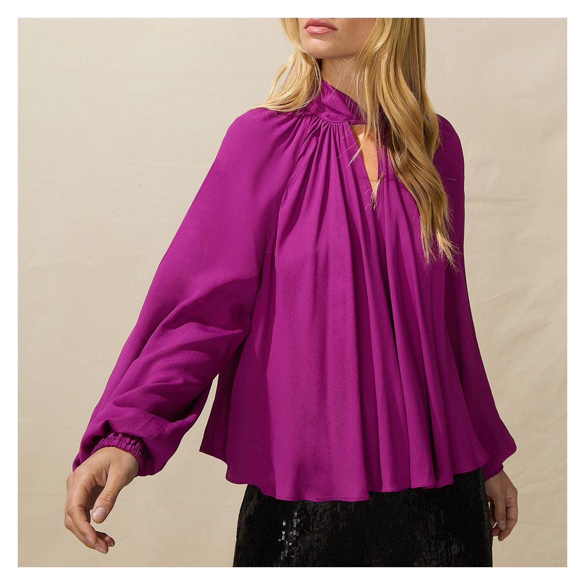 Purple Georgette Blouse main product photo