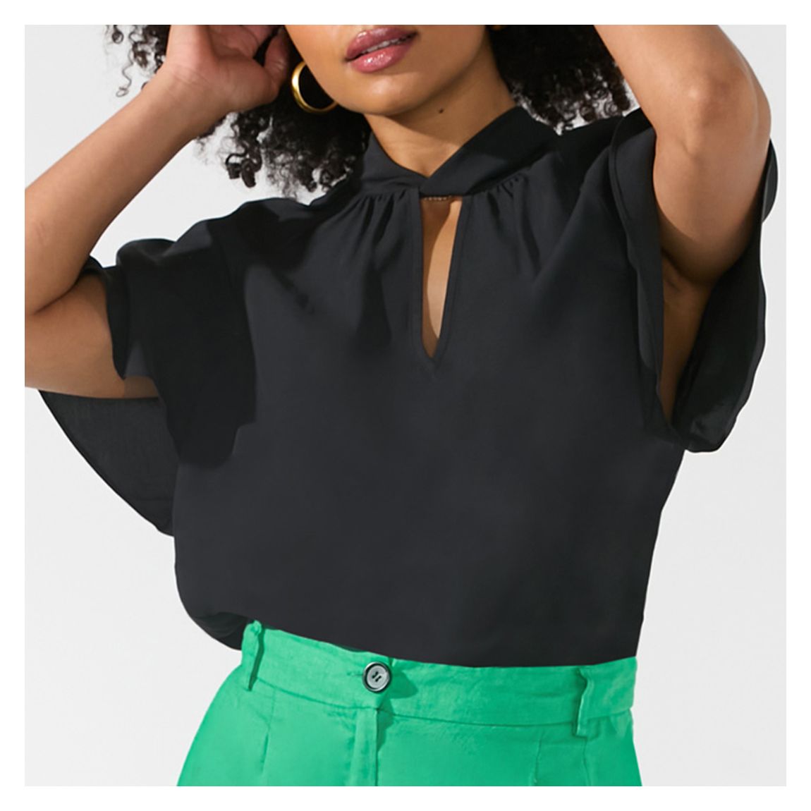 Twist Neck Keyhole Top main product photo