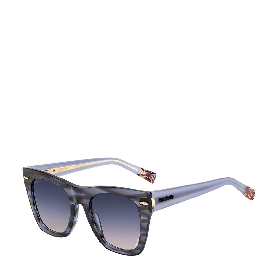 Grey Horn Blue Square Sunglasses main product photo