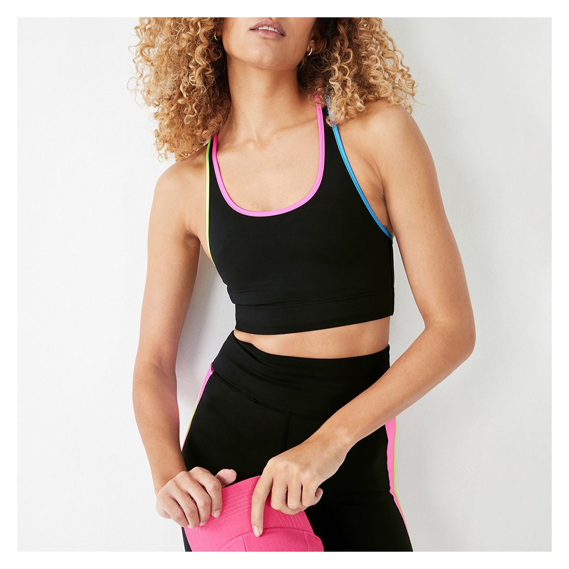 Black Rebecca Sports Bra main product photo