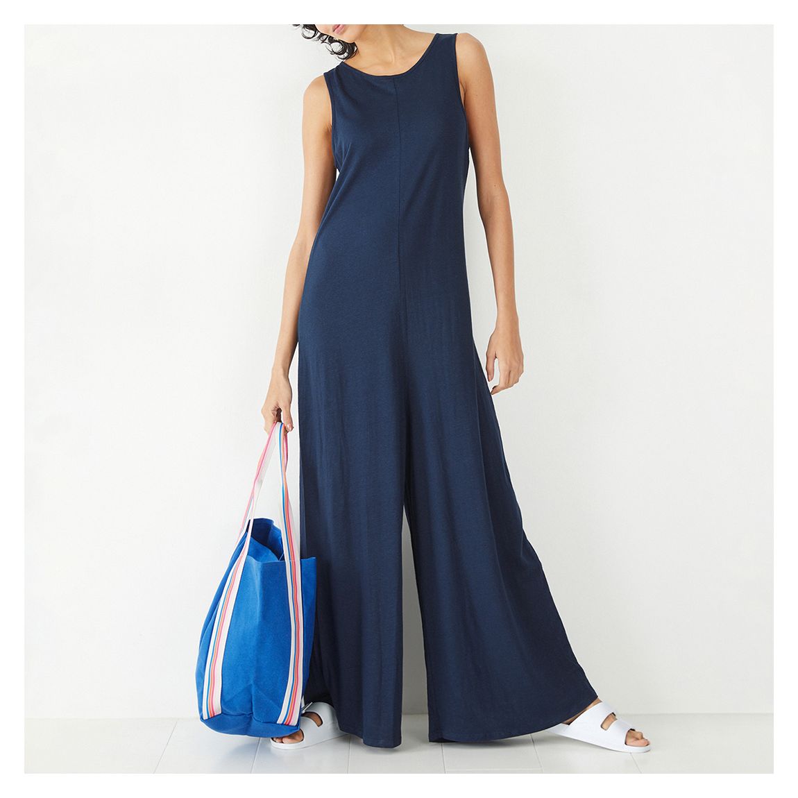 Navy Maia Jersey Jumpsuit main product photo