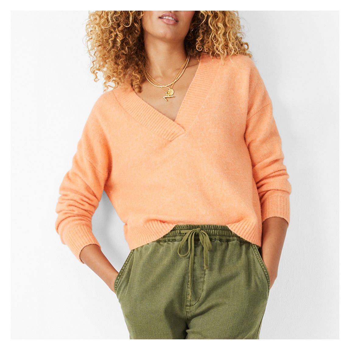 Coral Fleur Cropped Jumper main product photo