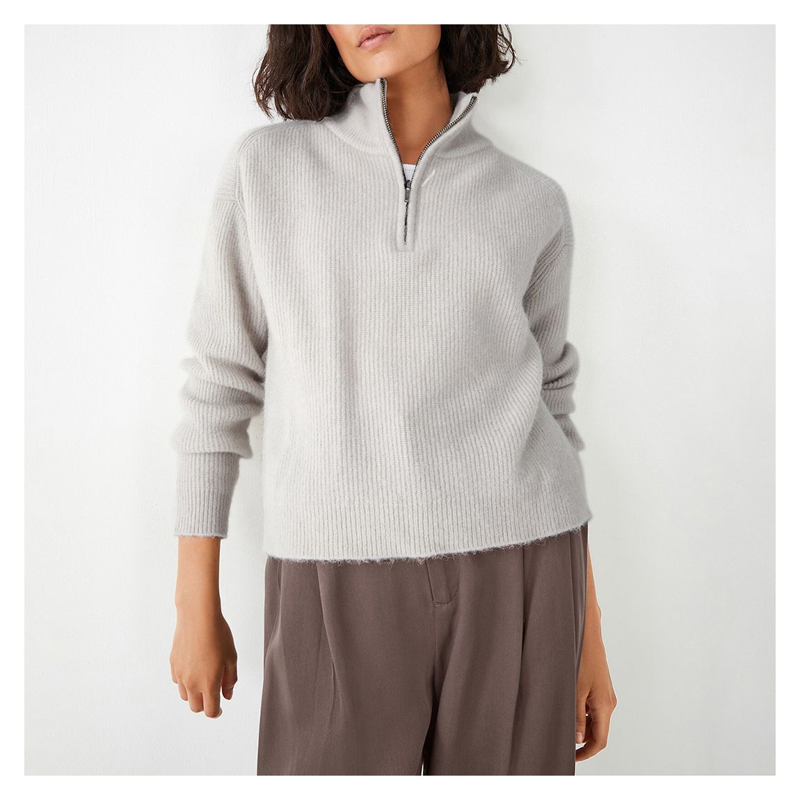 Stone Ginny Half Zip Wool Blend Jumper main product photo