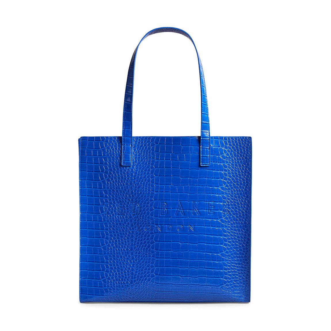 Bright Blue Croccon Croc Detail Large Icon Bag main product photo