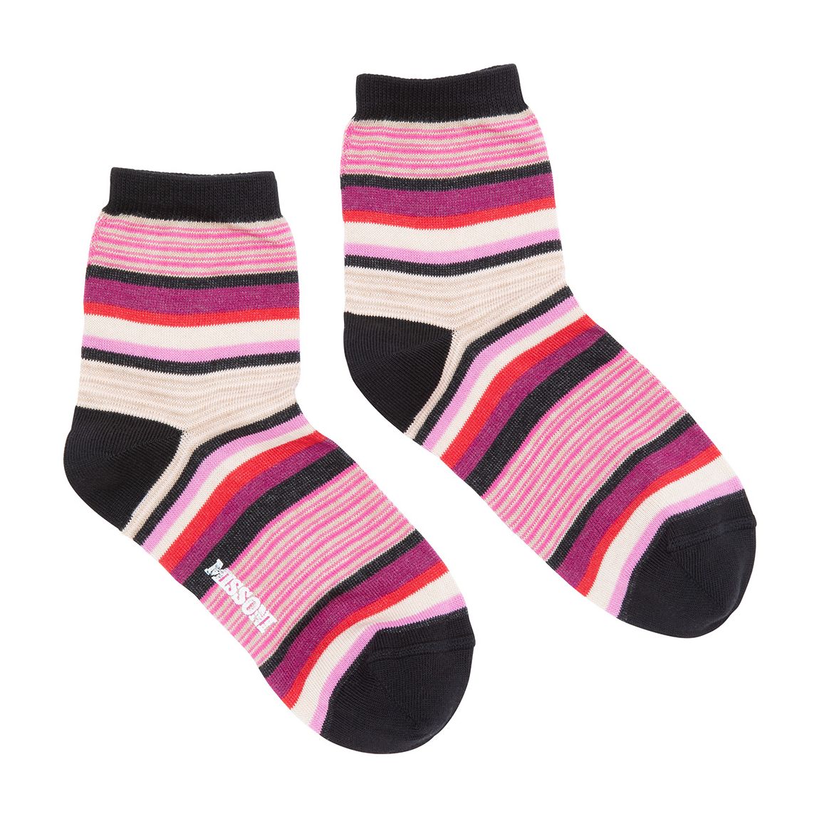 Multi Stripe Knitted Short Socks main product photo