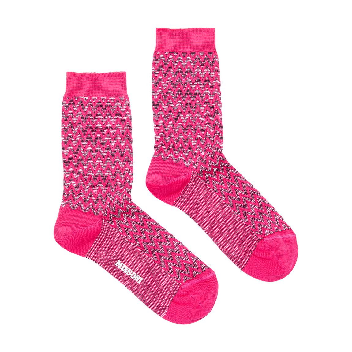 Pink Zigzag Knitted Sock main product photo