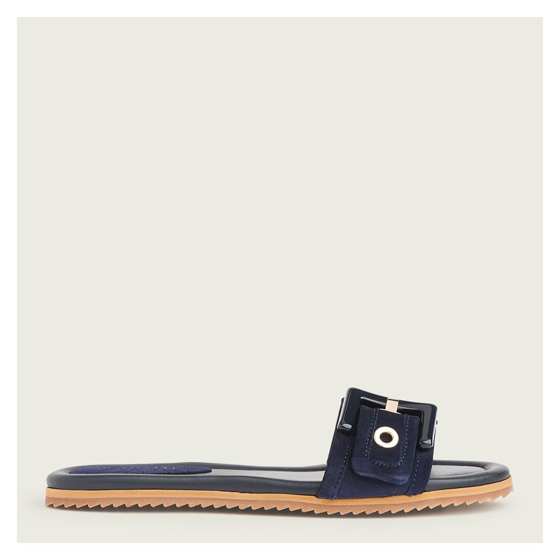 Navy Suede Robyn Flat Sandals main product photo