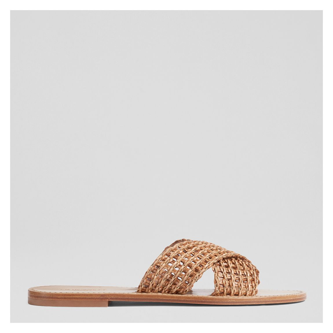 Brown Leather Ren Flat Sandals main product photo