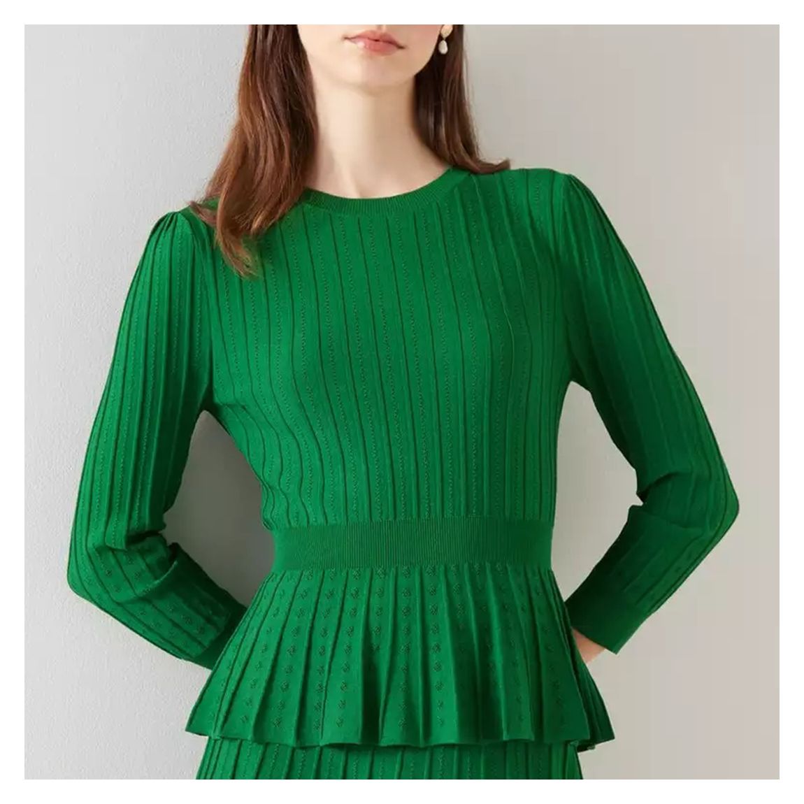 Green Susannah Frill Top main product photo