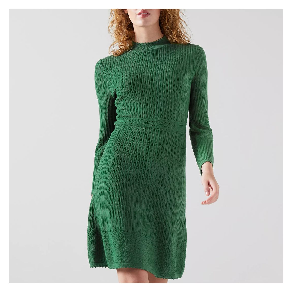 Green Penelope Ribbed Mini Dress main product photo