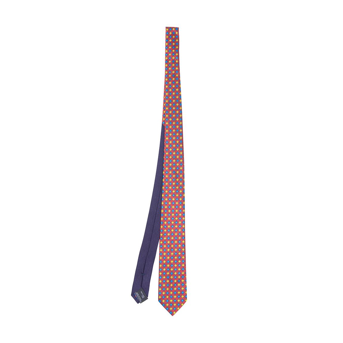 Red Diamond Print Woven Silk Tie main product photo