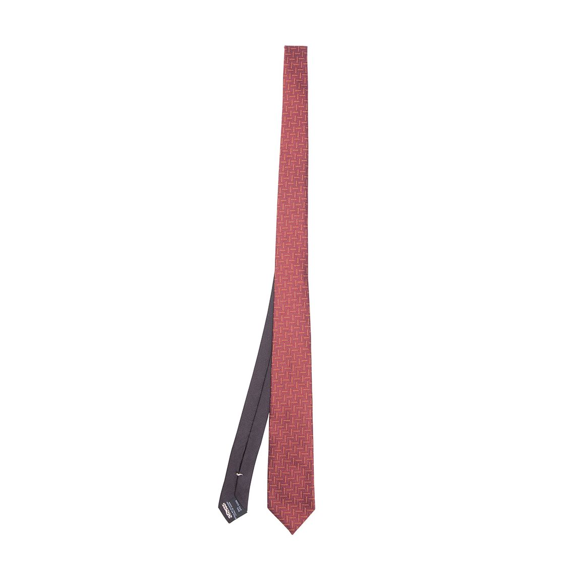Red Chevron Woven Silk Tie main product photo