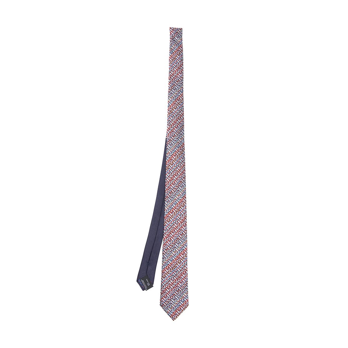 Red Logo Print Woven Silk Tie main product photo