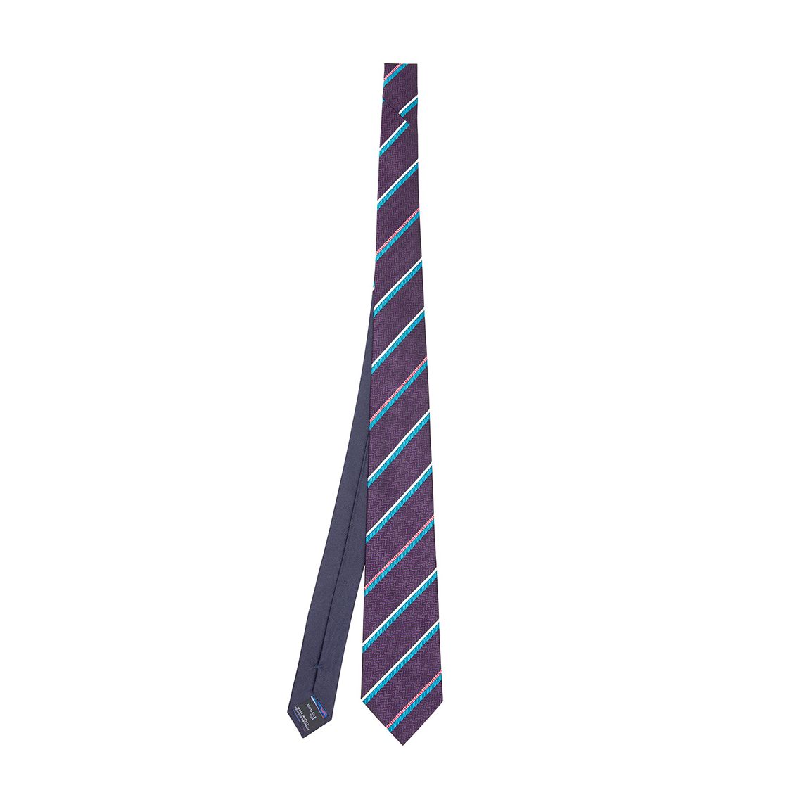 Purple Stripe Woven Silk Tie main product photo