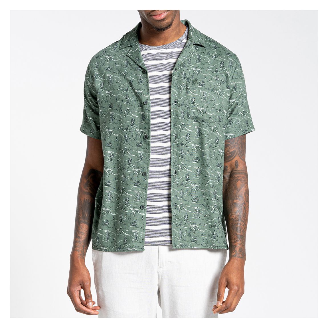 Green Hula Short Sleeved Shirt main product photo
