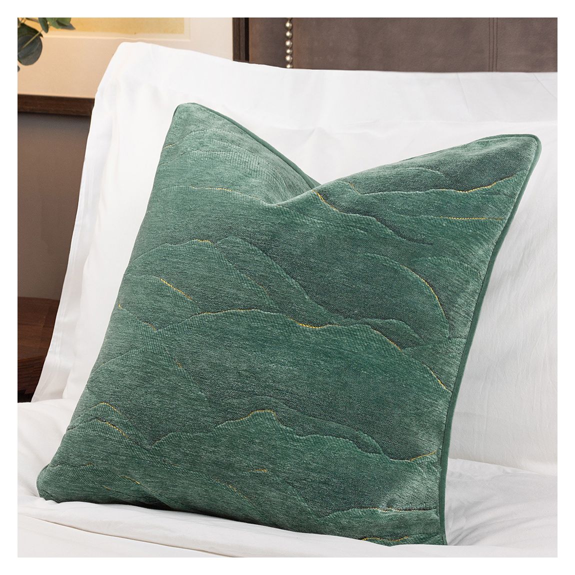 Stratus Cushion, 45x45cm, Jade main product photo