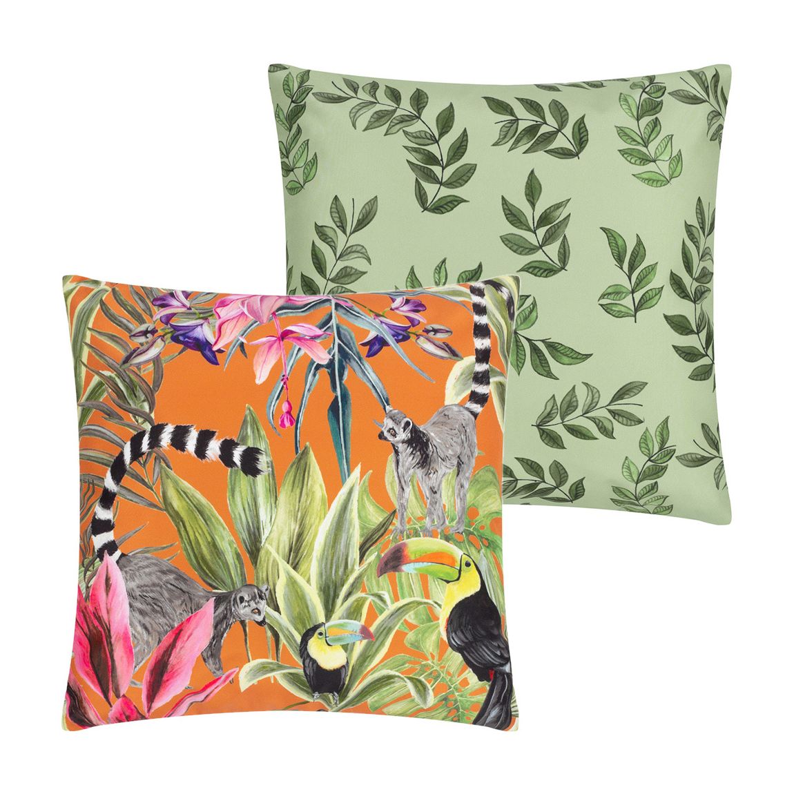Kali Animals 43x43cm Reversible Outdoor Cushion, Multi main product photo
