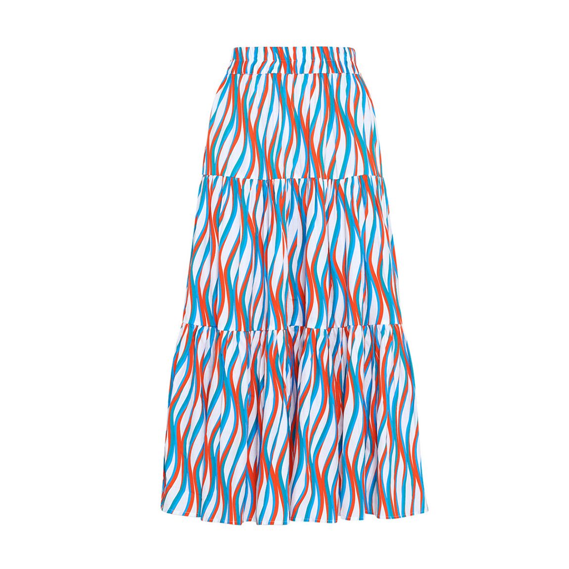 Multi Shifting Sands Ruffle Midi Skirt main product photo