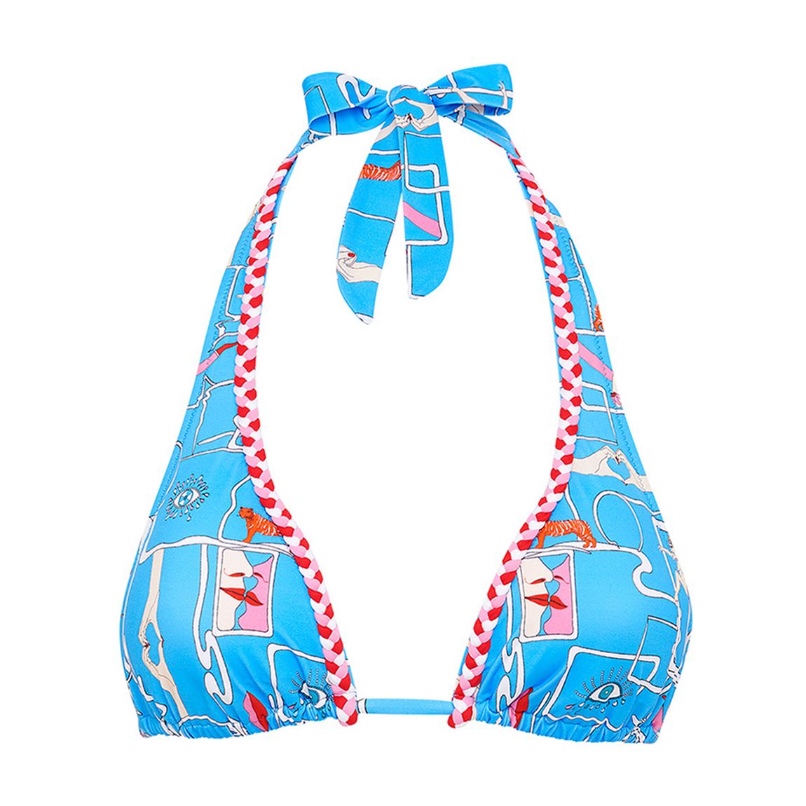 Blue Multi Smoke & Mirrors Amina Bikini Top main product photo
