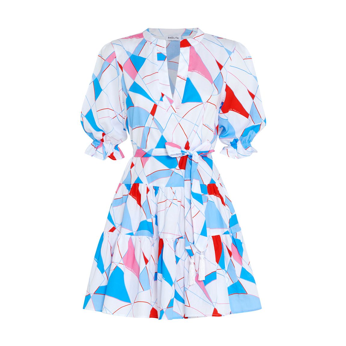 Multi Tainted Love Long Sleeve Ruffle Dress main product photo