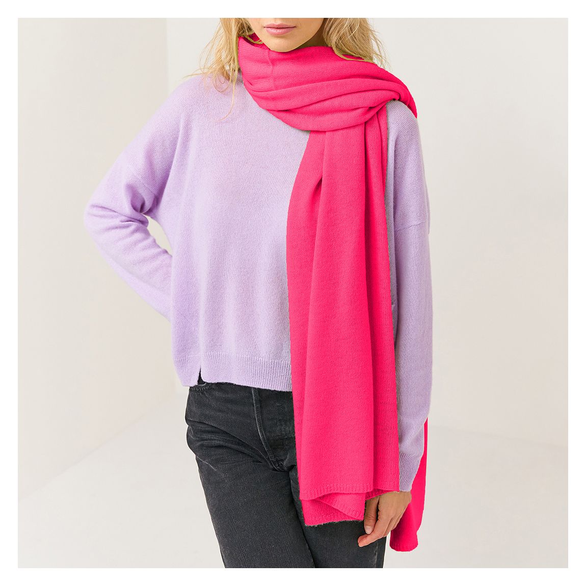 Neon Pink Cashmere Scarf Neon main product photo