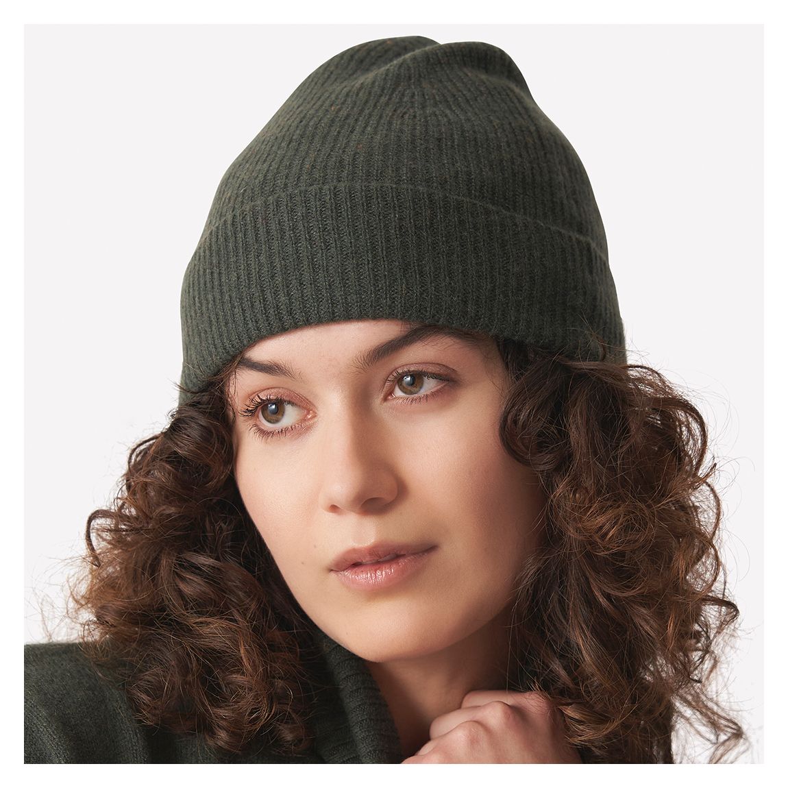 Highland Green Cashmere Beths Beanie main product photo