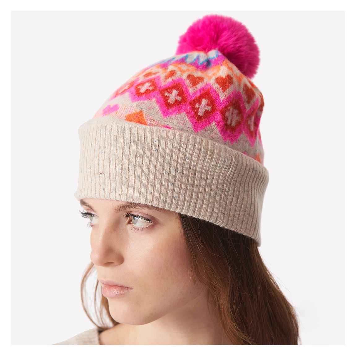 Leslie Cashmere Farley Pom Hat main product photo