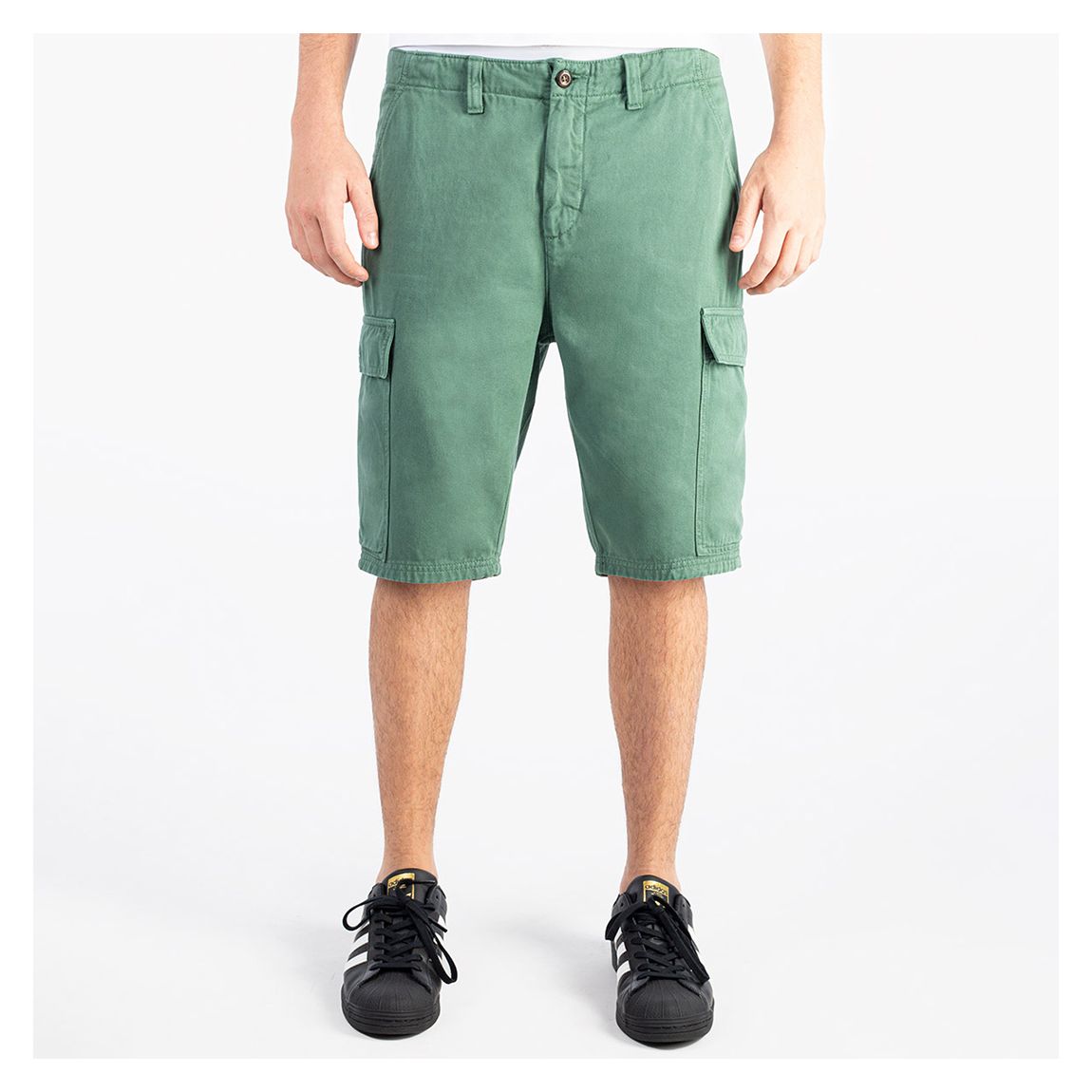 Green Cotton Cargo Shorts main product photo