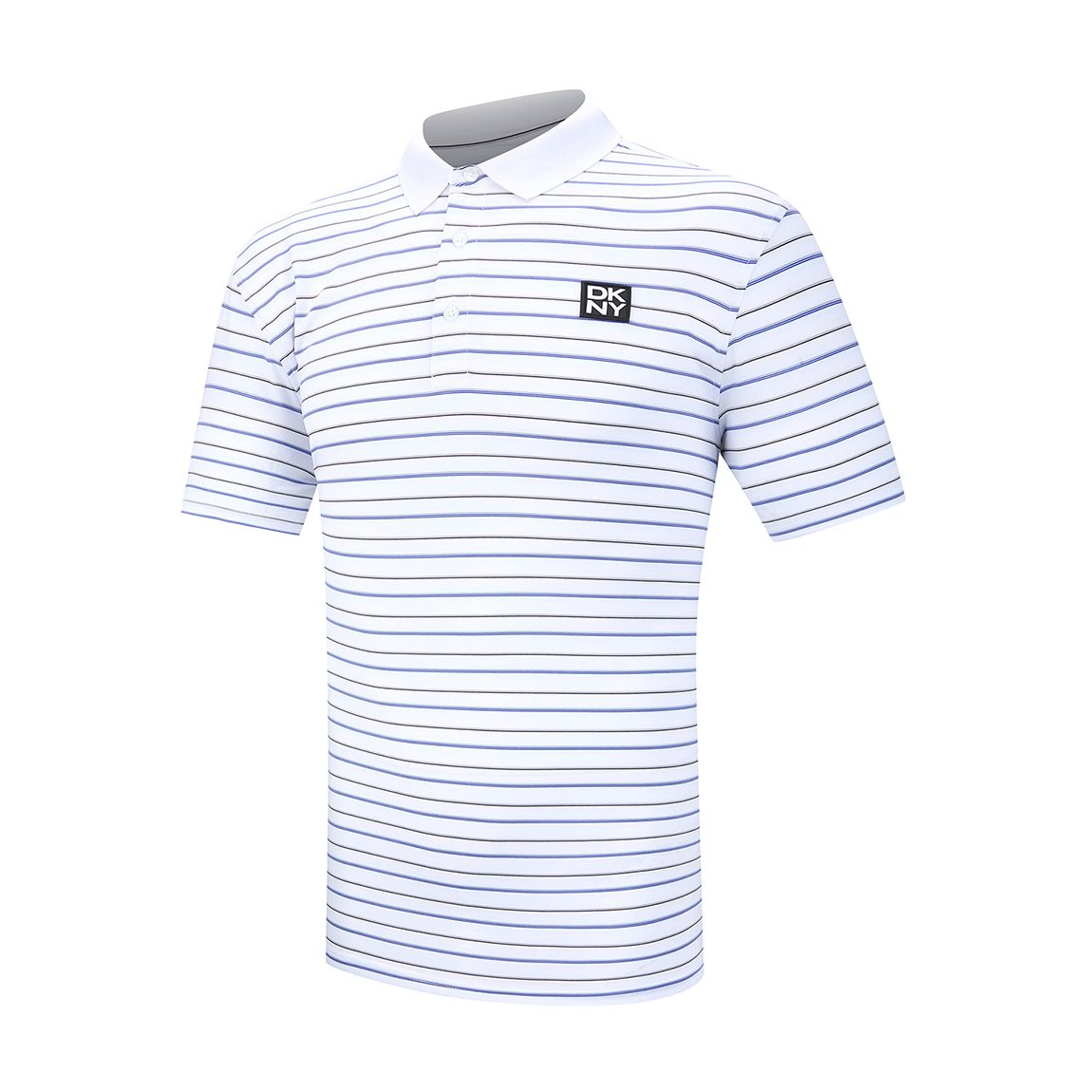 White DKNY Stipe Polo Shirt main product photo
