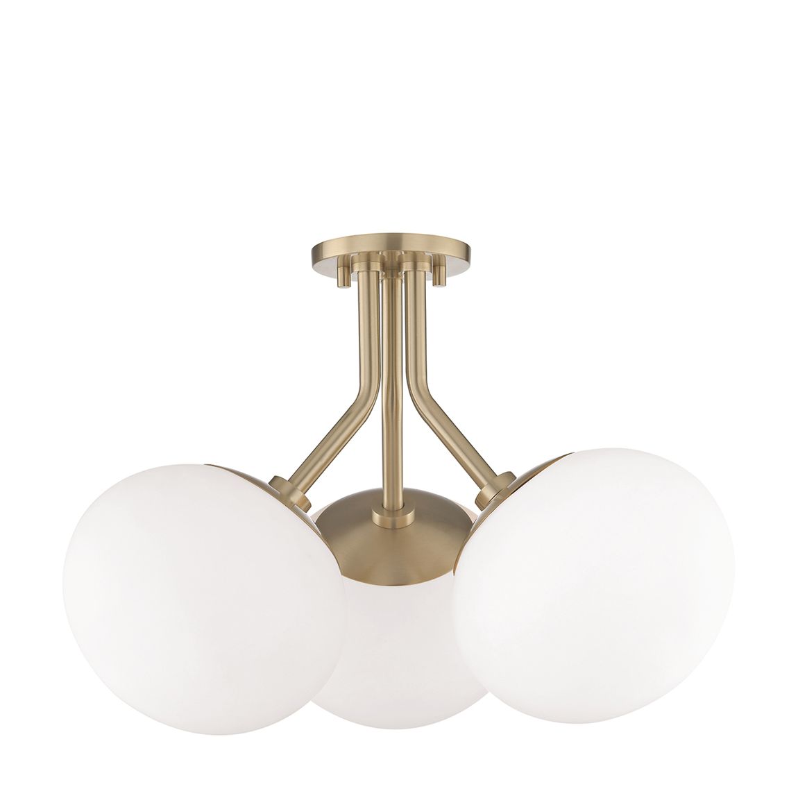 Estee 3 Light Semi Flush, Gold main product photo