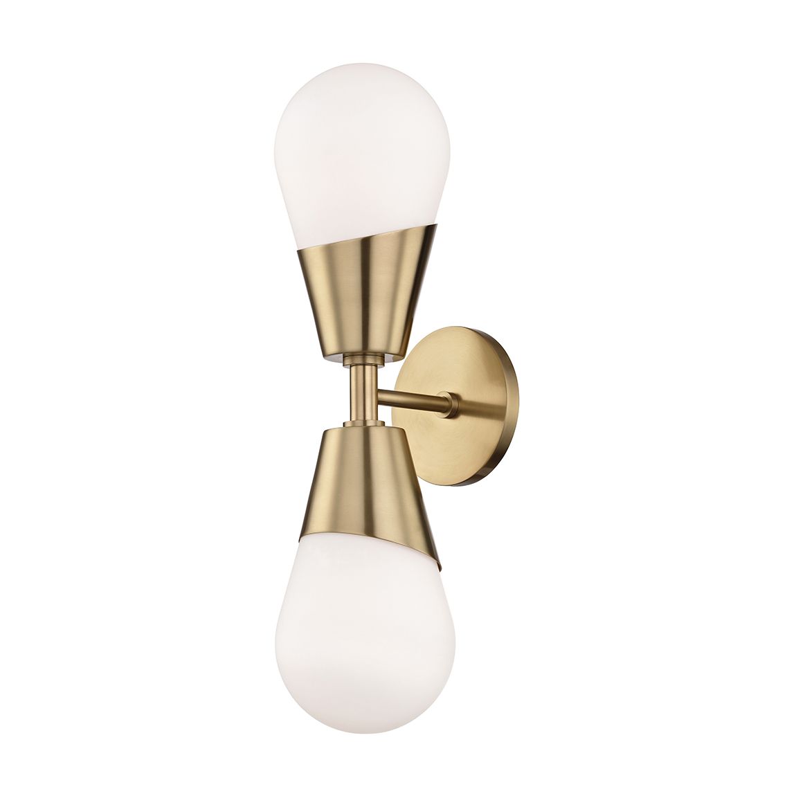 Cora 2 Light Wall Sconce, Gold main product photo