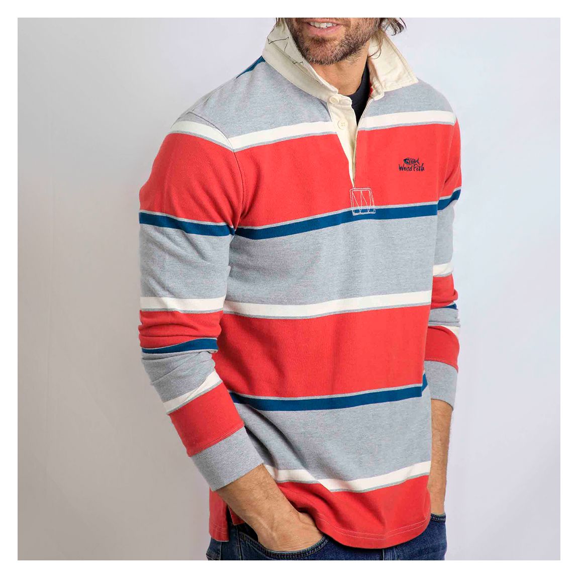 Red Laxton Cotton Rugby Shirt main product photo