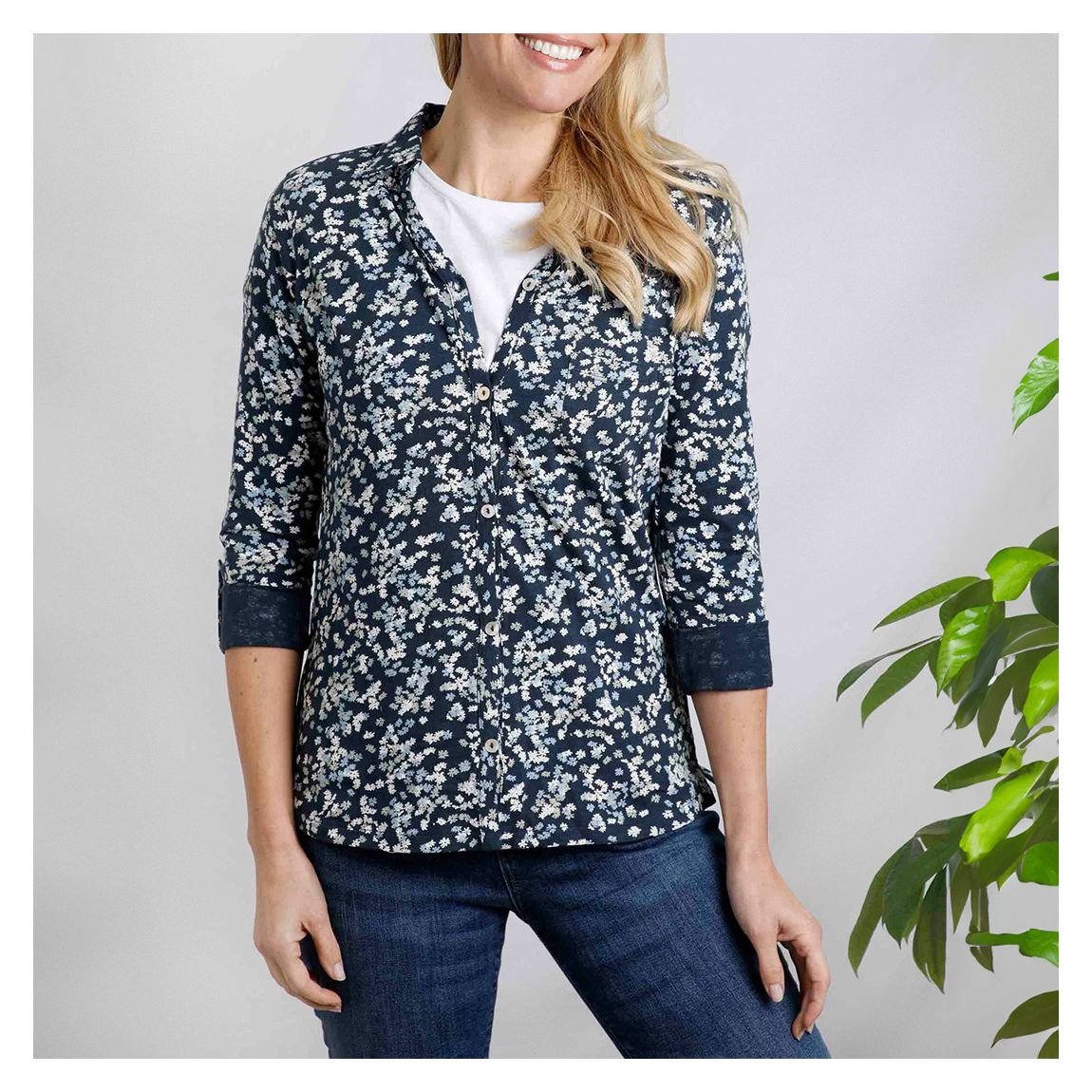 Navy Cotton Jersey Shirt main product photo