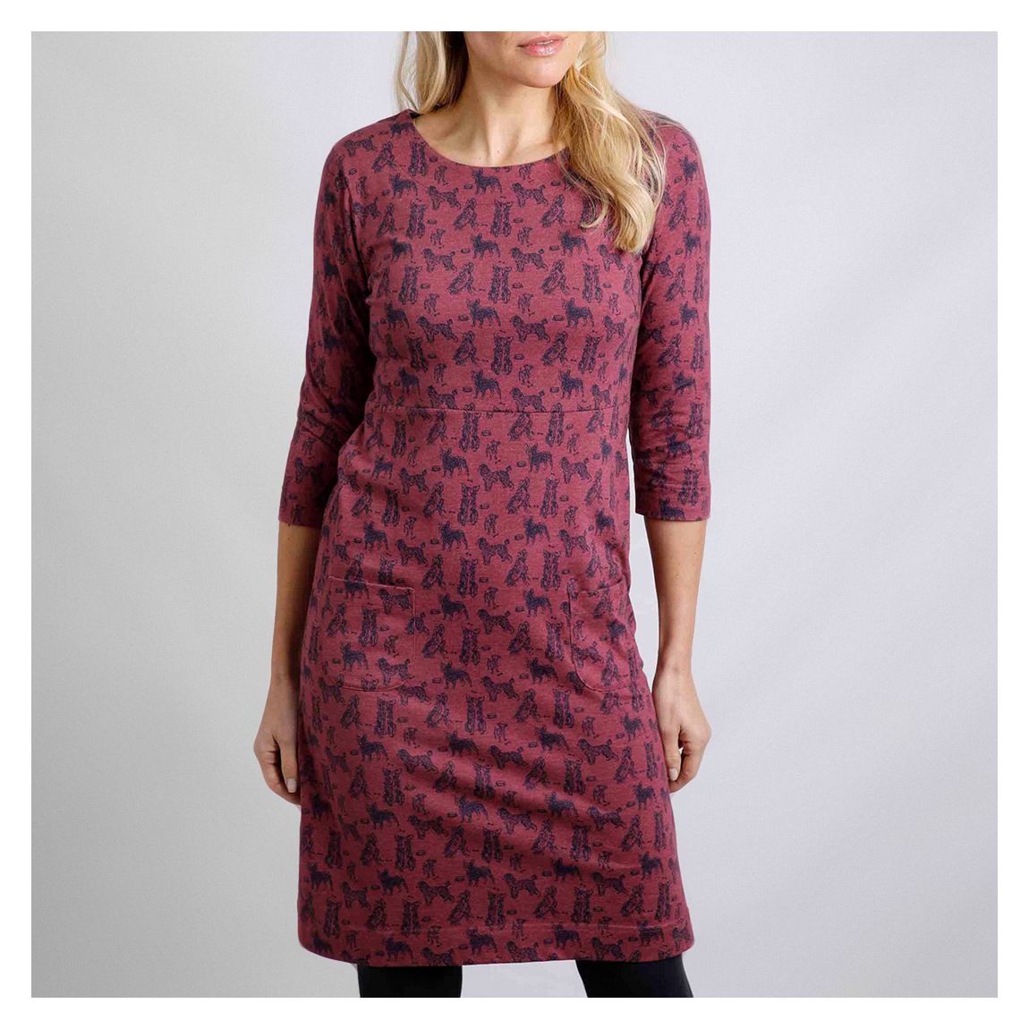 Maroon Moondust Jersey Dress main product photo