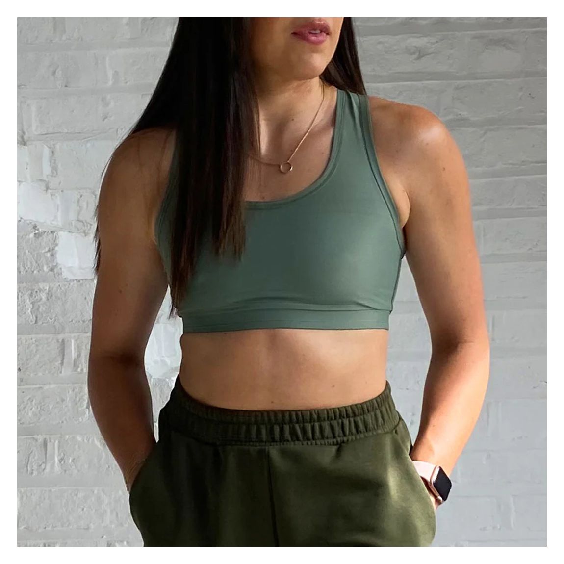 Green Jump Sports Crop Top main product photo