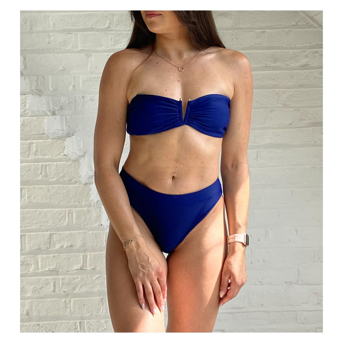 Navy Sanddancer Bandeau Bikini Set main product photo