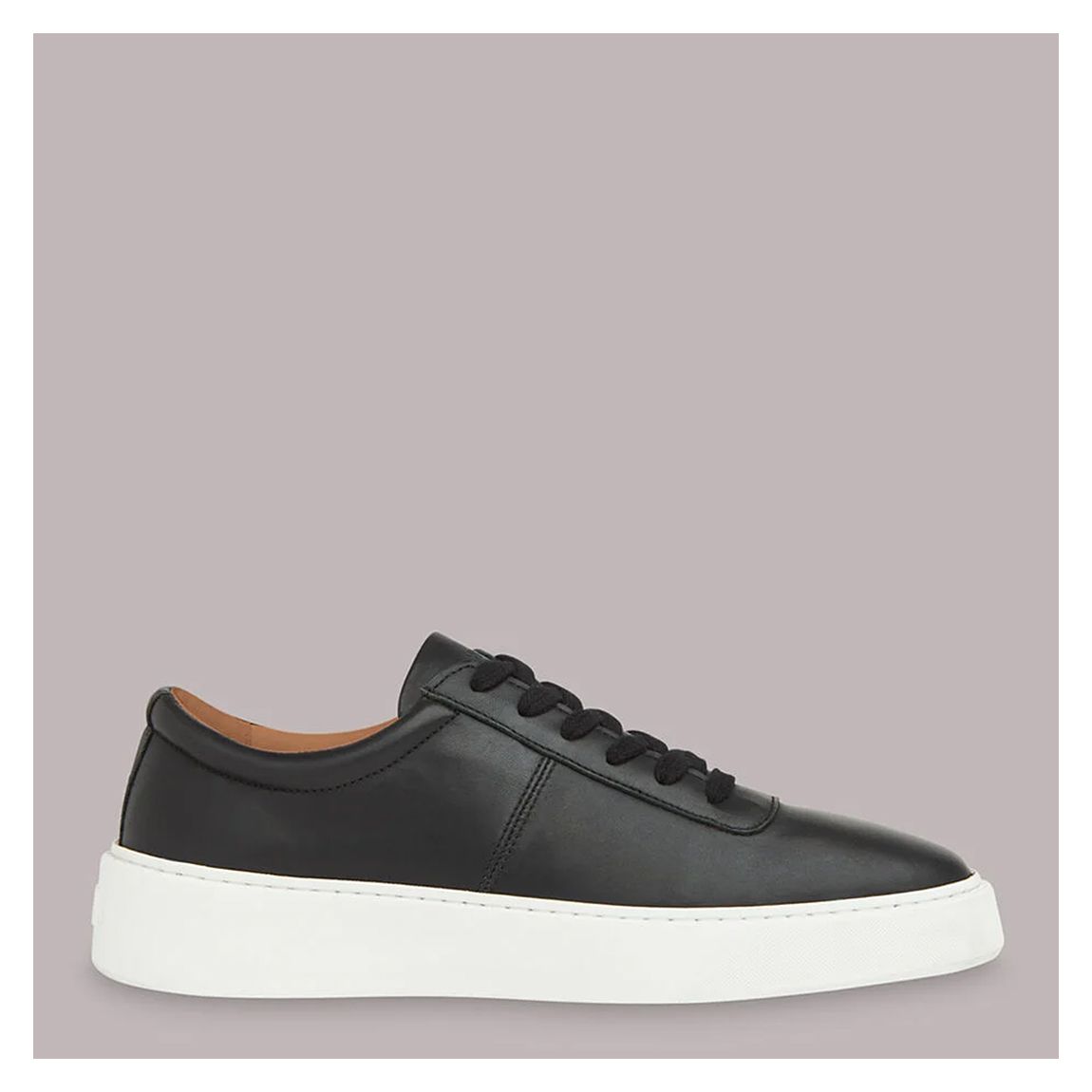 Black Kalie Deep Sole Leather Trainers main product photo
