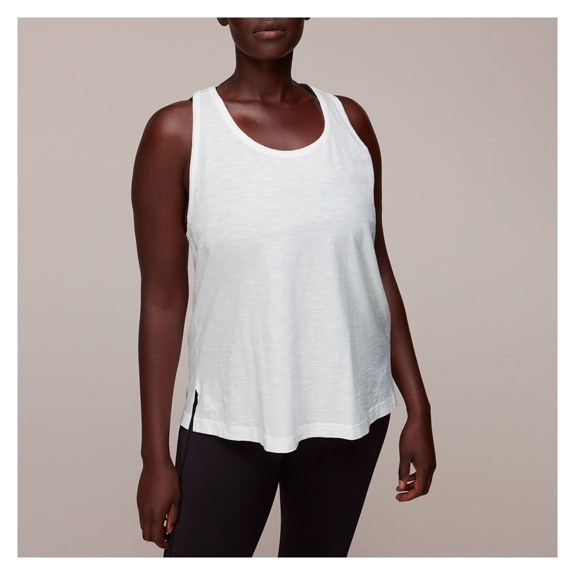White Active Cotton Vest Top main product photo