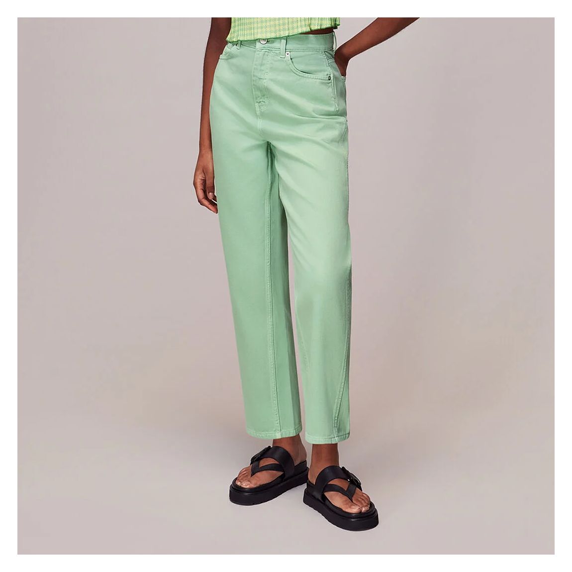 Green Barrel Leg Authentic Jeans main product photo
