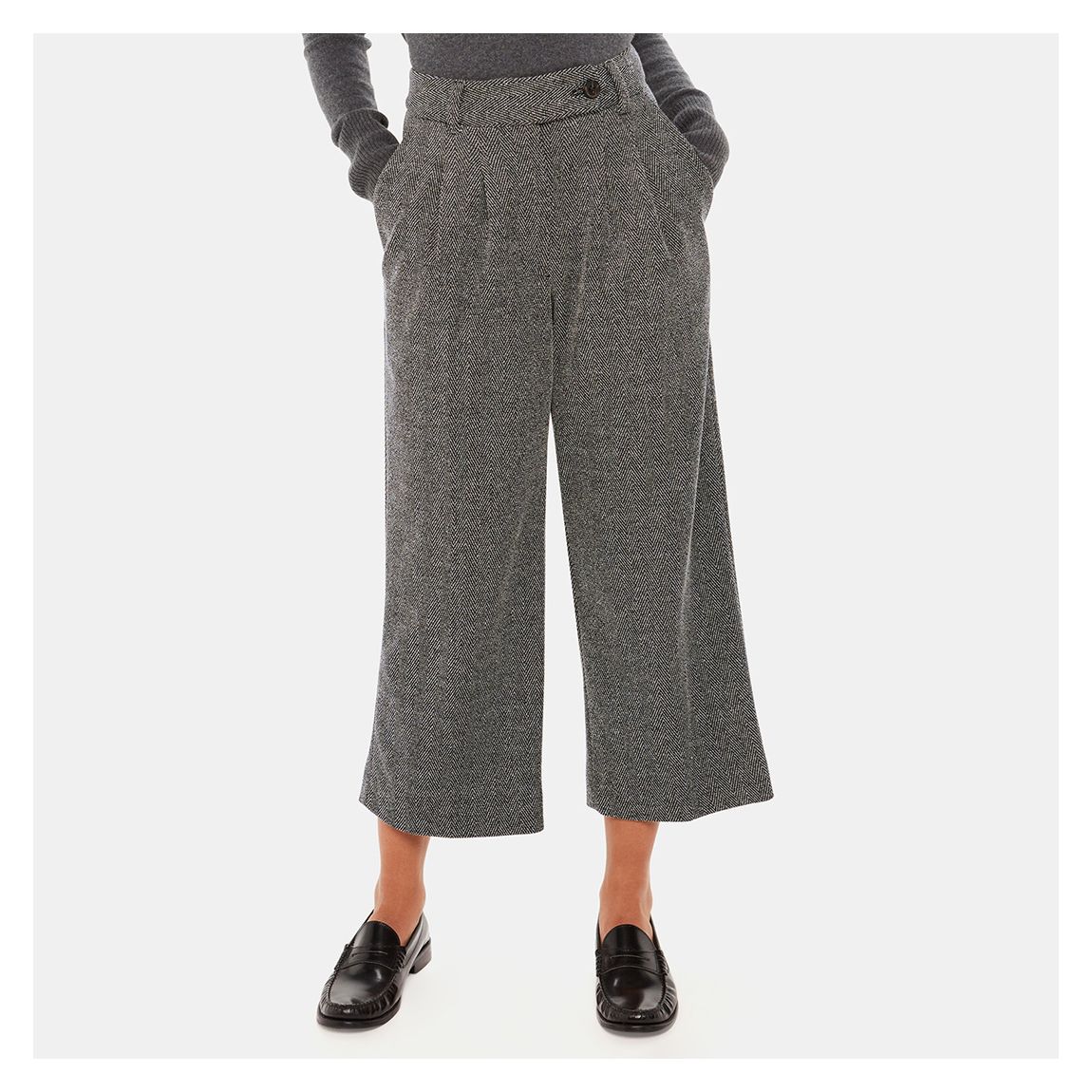 Grey May Cropped Trousers main product photo
