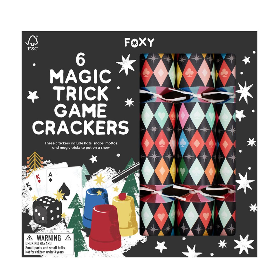 Set Of 6 Abracadabra Christmas Crackers main product photo