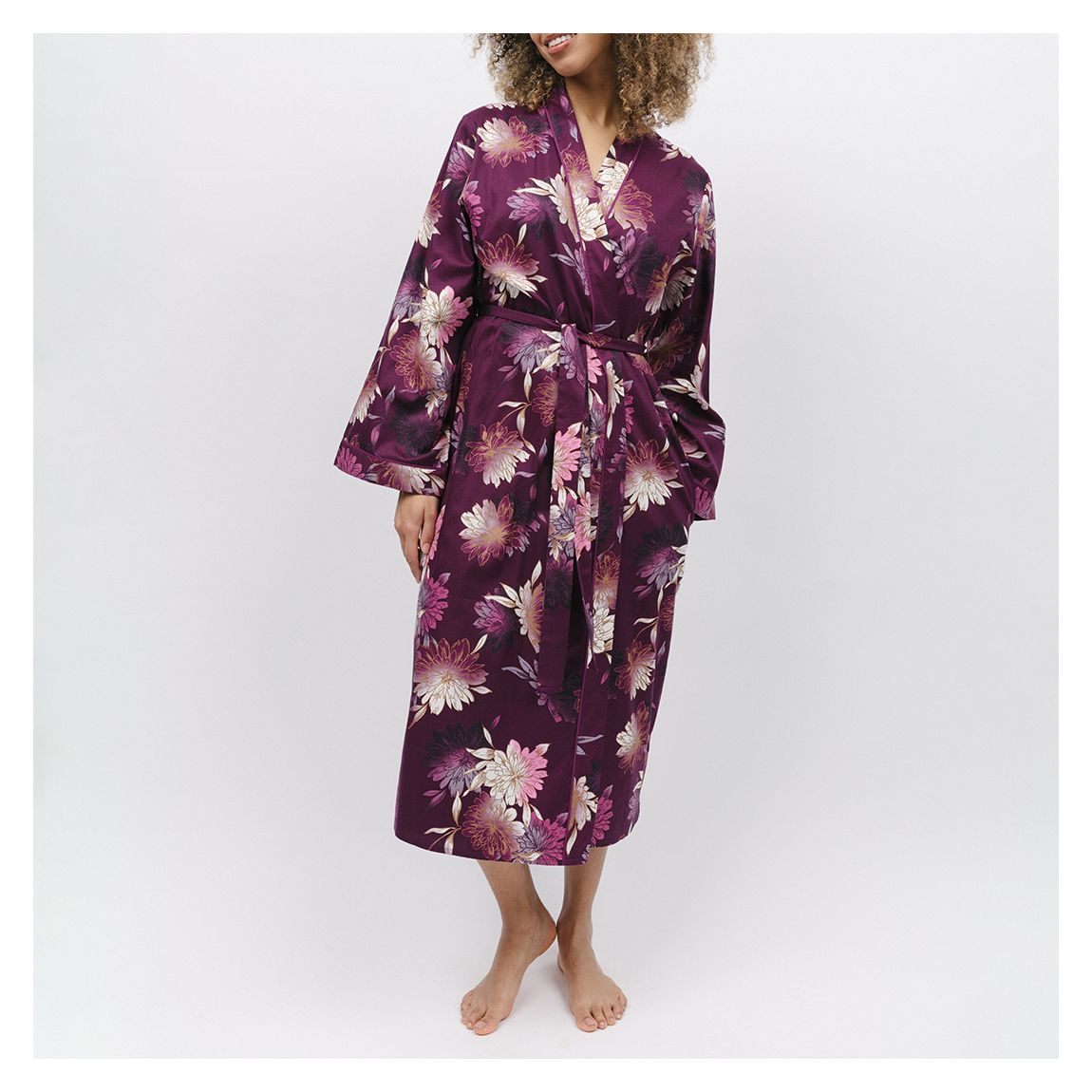 Purple Eve Floral Dressing Gown main product photo