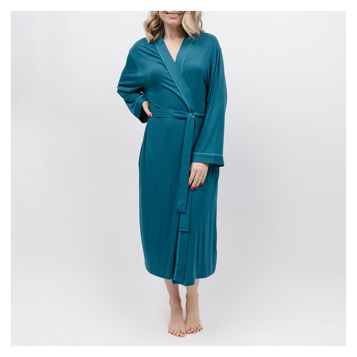 Blue Maple Jersey Dressing Gown main product photo