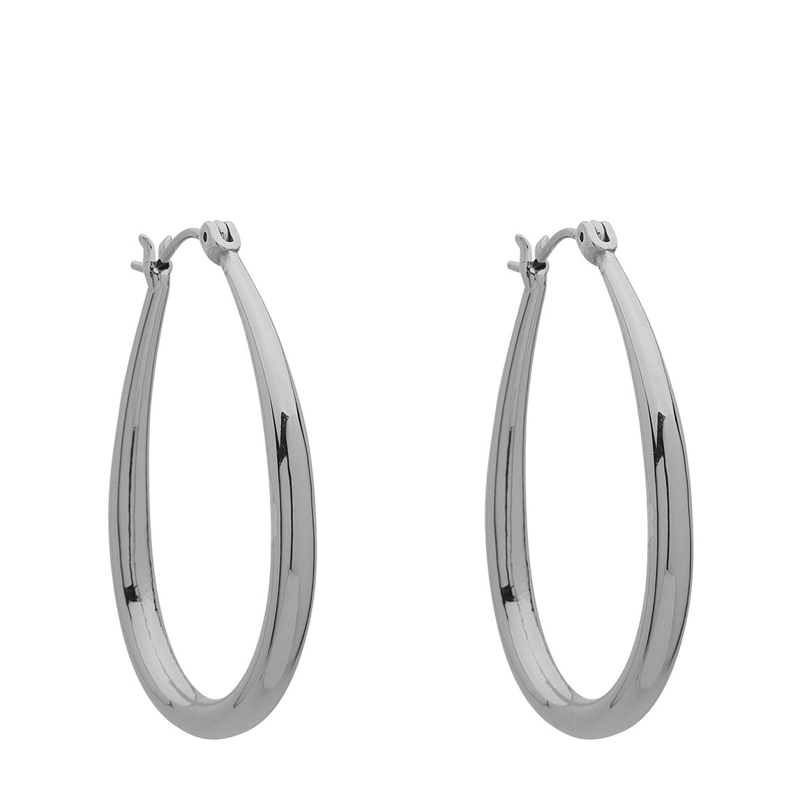 Silver Teardrop Hoop Earrings main product photo
