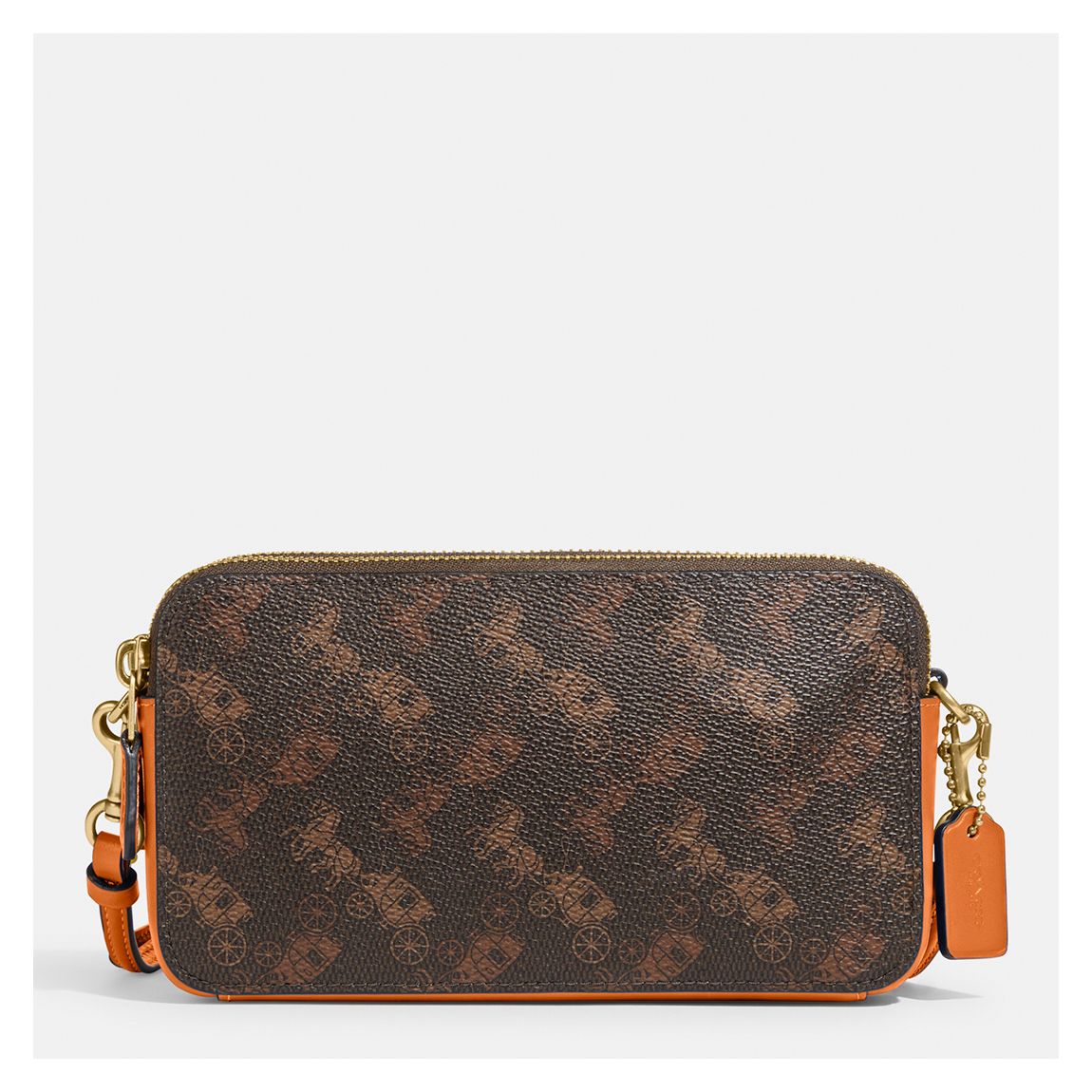 Truffle Papaya Horse And Carriage Coated Canvas Kira Crossbody main product photo
