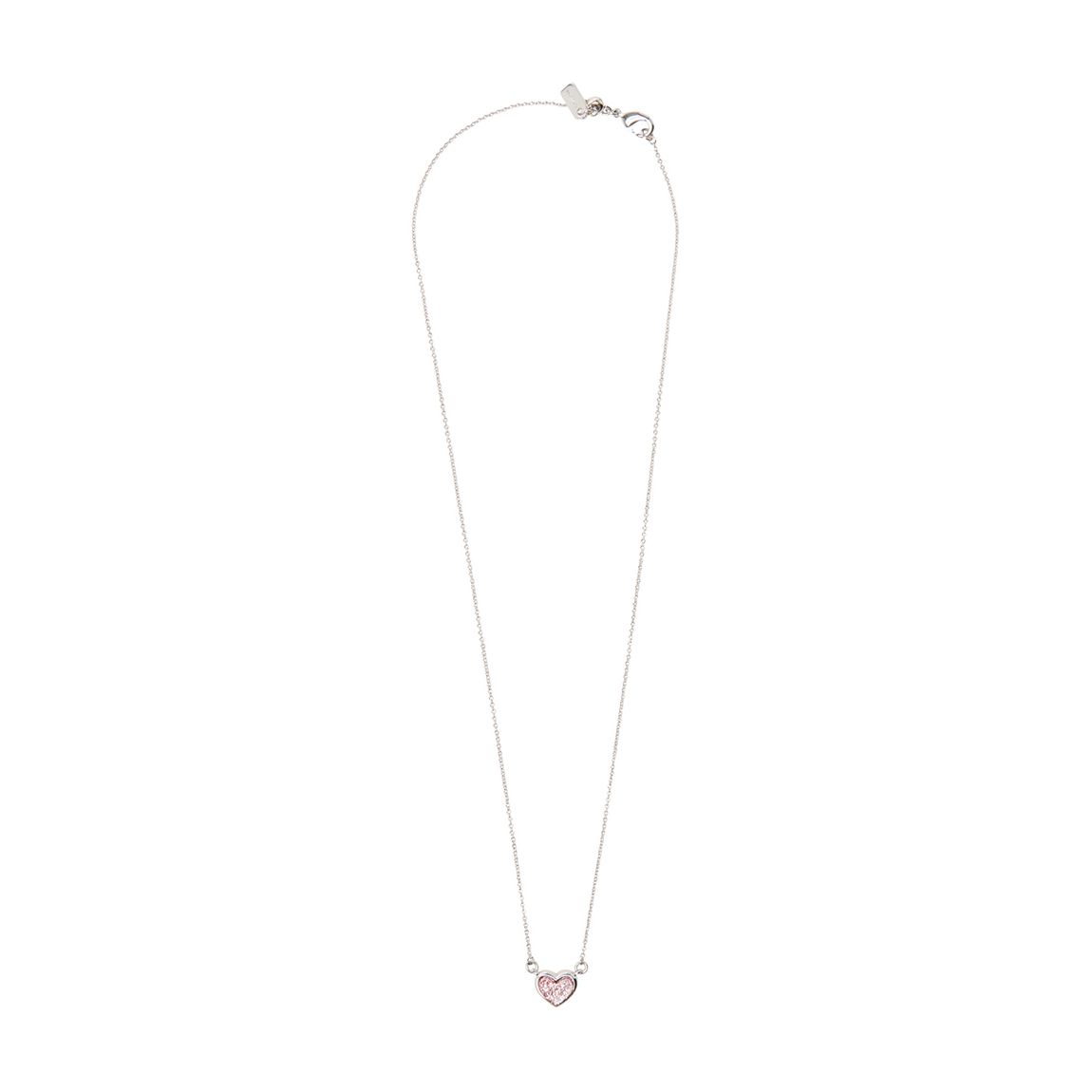 Silver Resin Glitter Heart Necklace main product photo