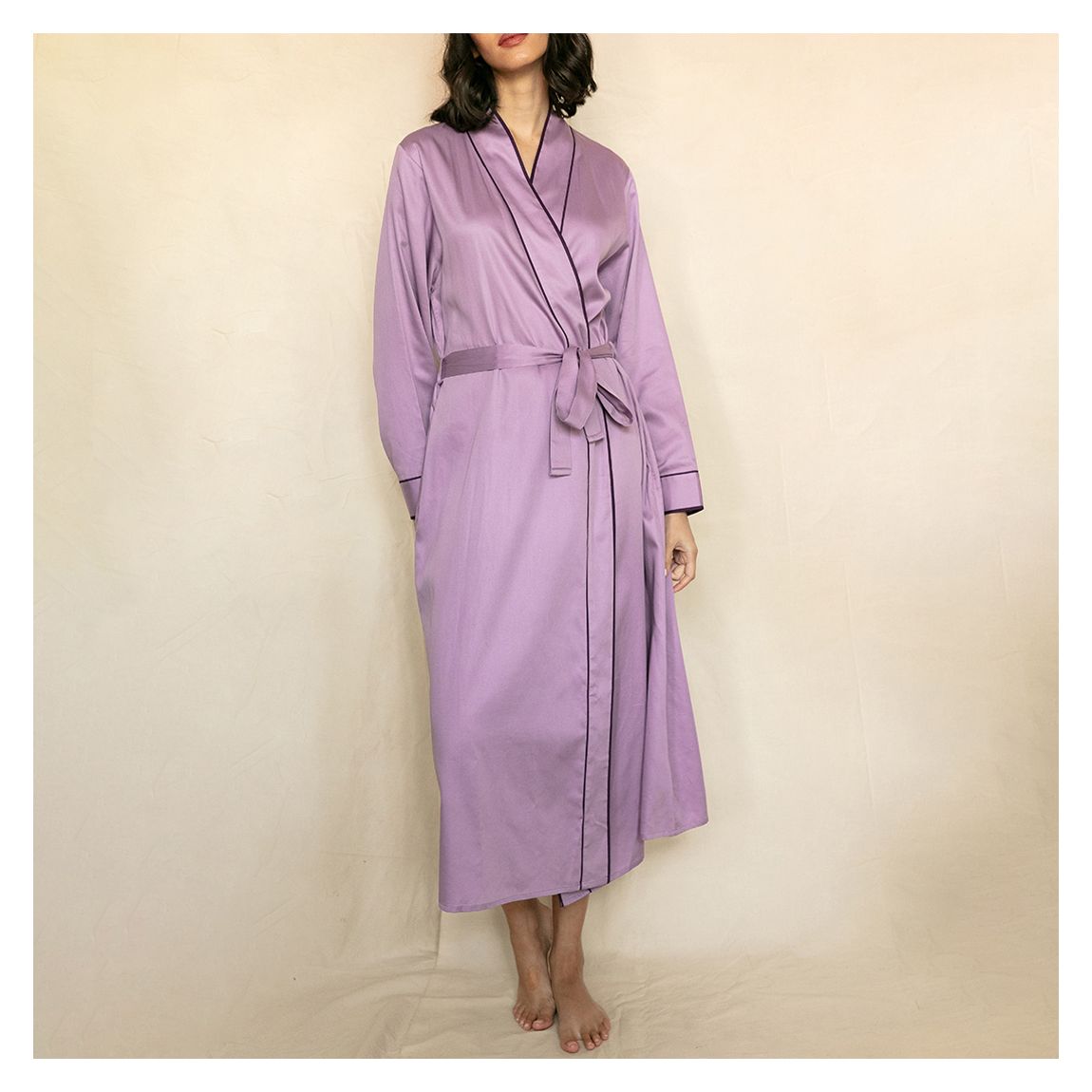 Lilac Wimbledon Long Dressing Gown main product photo