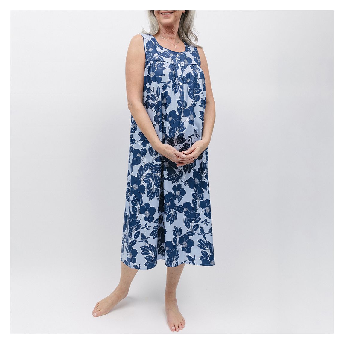 Multi Evette Floral Print Long Nightdress main product photo