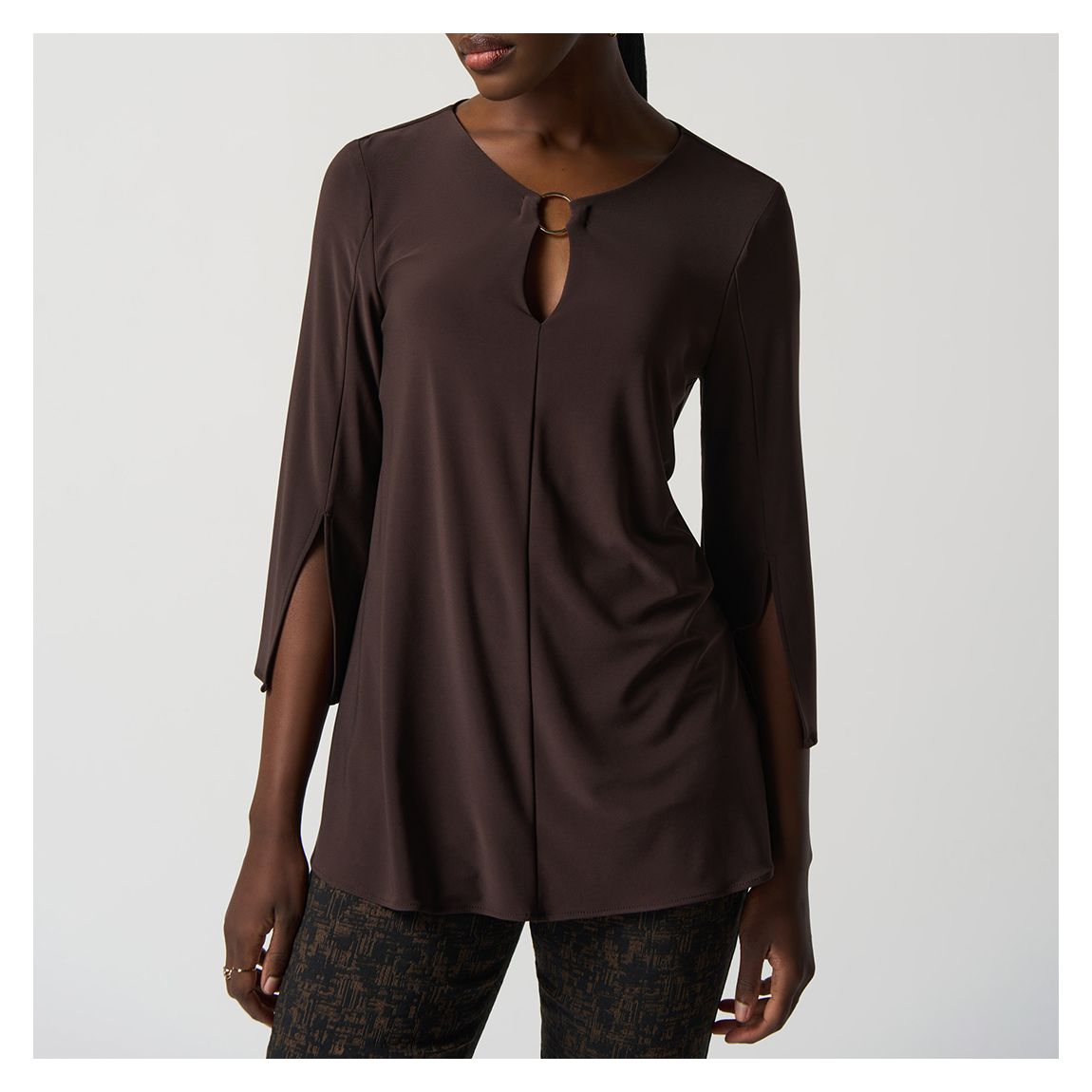 Chocolate Open Back Blouse main product photo