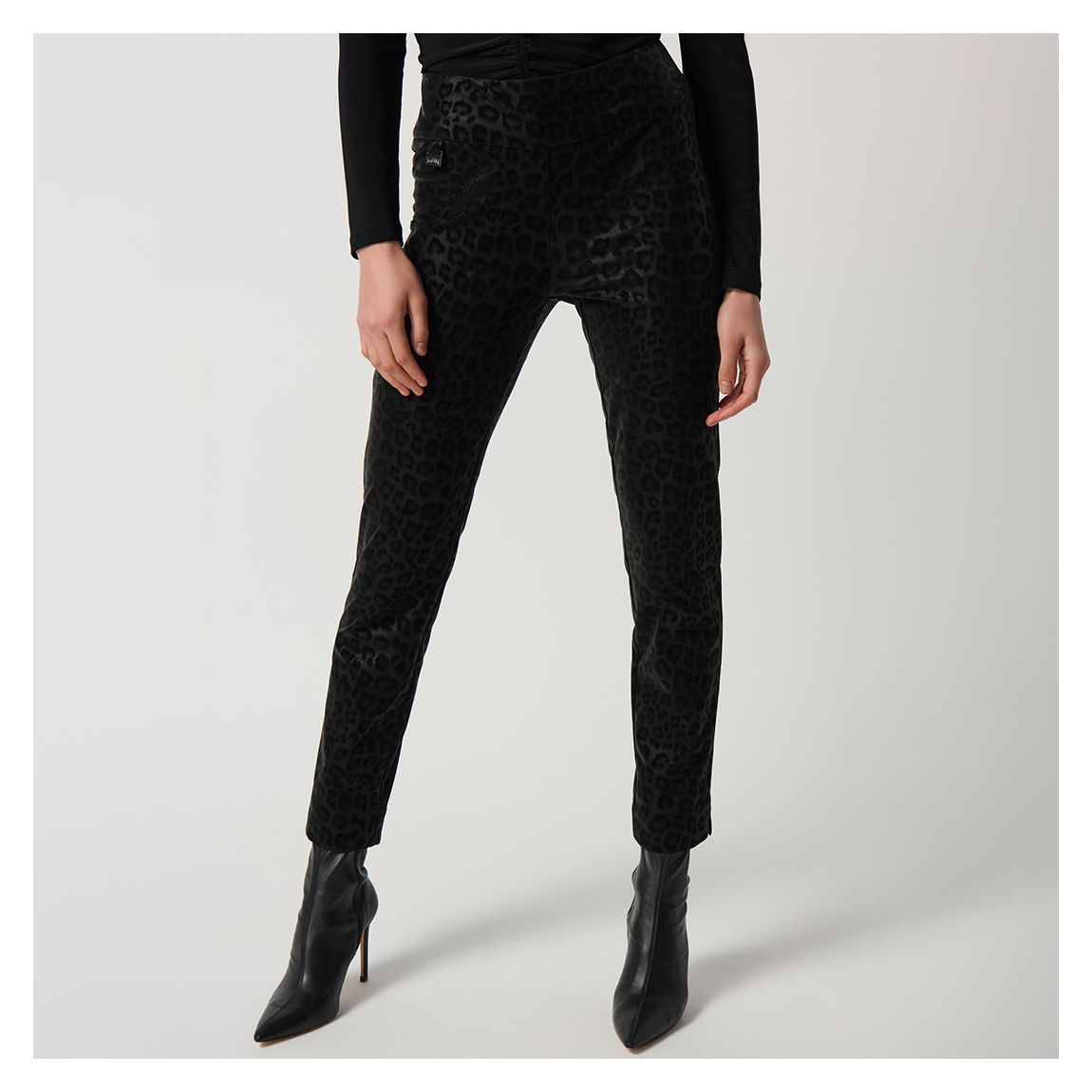 Black Animal Print Trousers main product photo